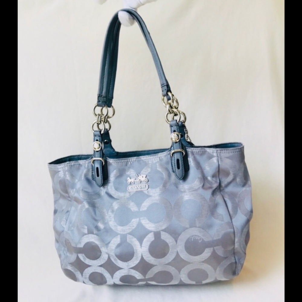 NWOT Coach Signature Mia Op Art Lurex Tote